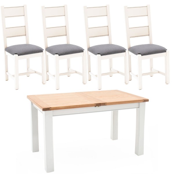 Remy 1.2m Table & 4 Chair Set